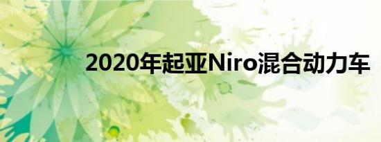 2020年起亚Niro混合动力车