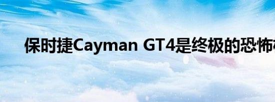 保时捷Cayman GT4是终极的恐怖机器