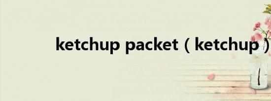 ketchup packet（ketchup）